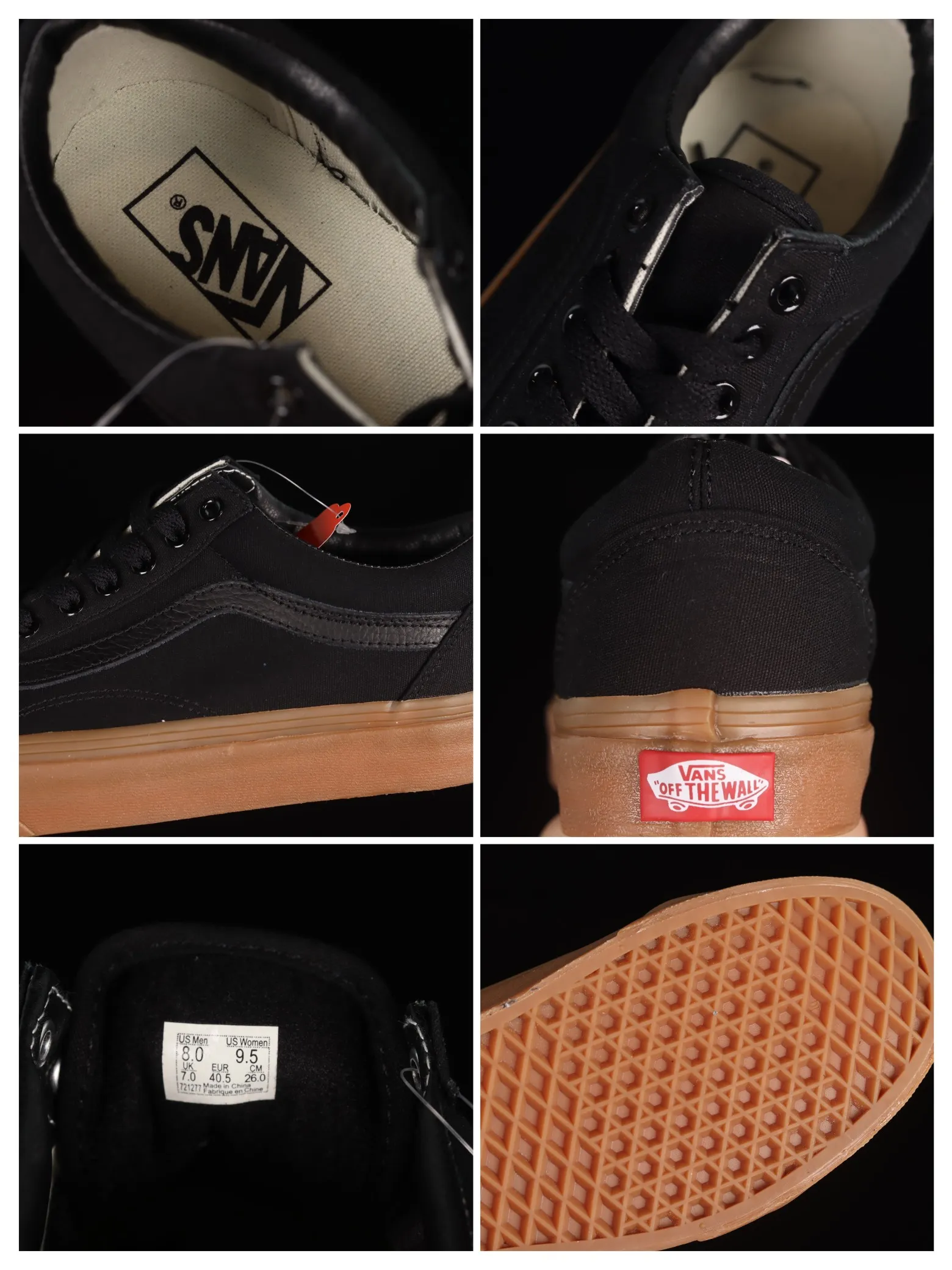 Vans Old Skool Canvas Gum Shoes Black/Tan Replica Review | YtaYta