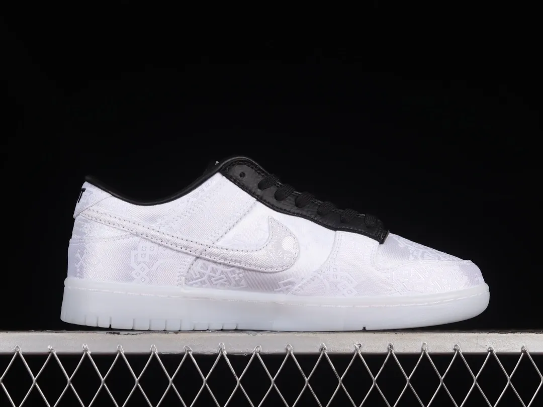 Nike Fragment Design x CLOT x Dunk Low SP '20th Anniversary' Replica: White & Black | YtaYta