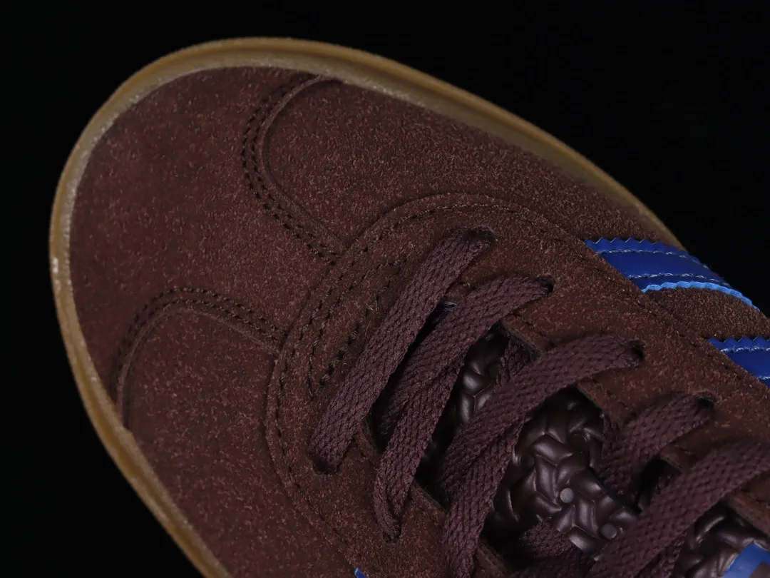 Fake Adidas Originals Gazelle Bold Dark Brown Blue Gold IG9970 Review | YtaYta