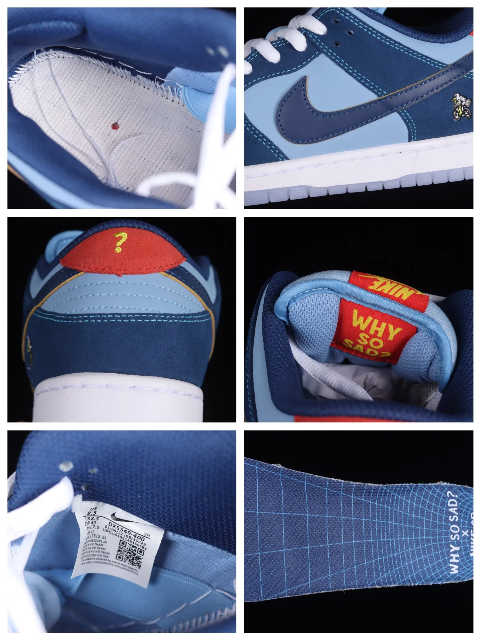 Nike SB Dunk Low Why So Sad? - Coastal Blue Review & Comparison | YtaYta