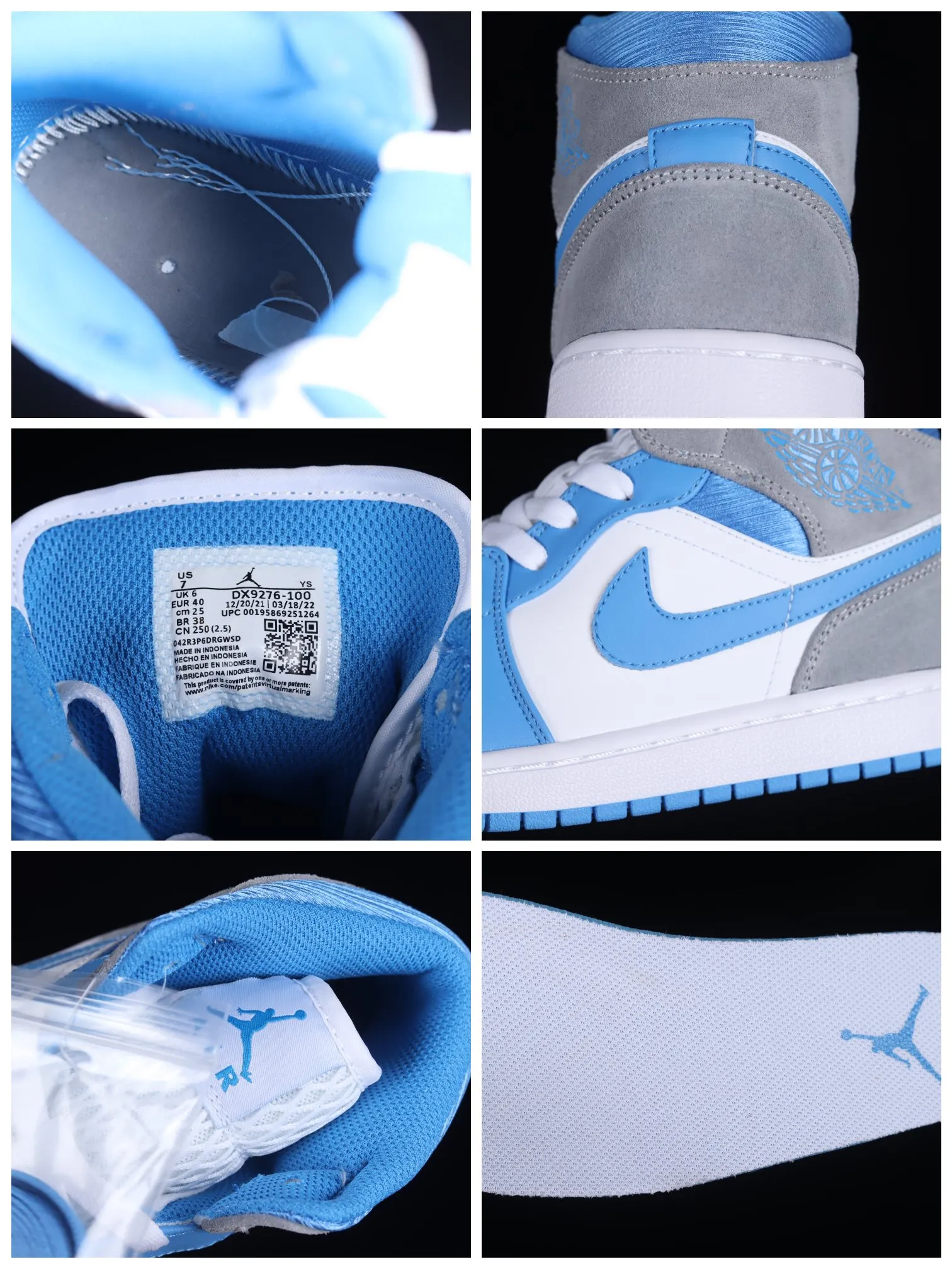 Air Jordan 1 Mid University Blue Grey DX9276-100 Authentic Review | YtaYta