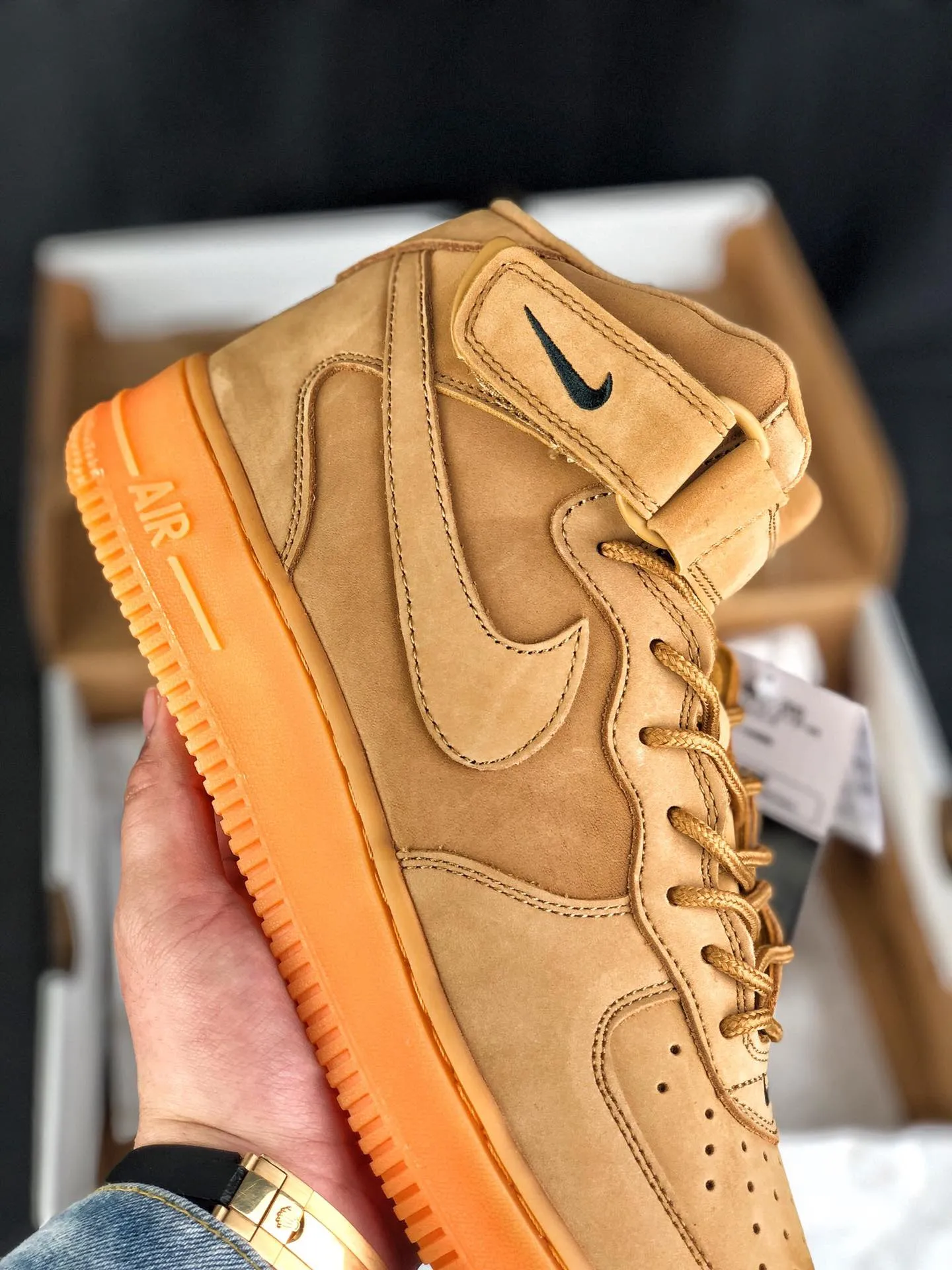 Nike Air Force 1 Mid '07 Wheat - Authentic Brown/Tan Sneakers | YtaYta