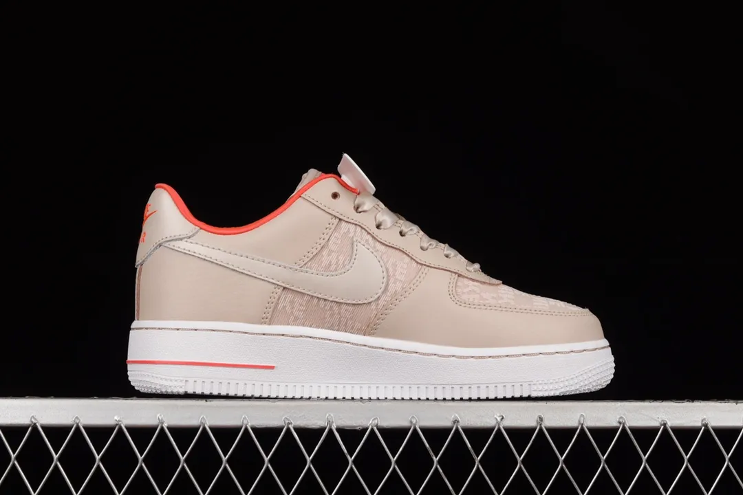 Nike Air Force 1 '07 Fossil Stone Laser Crimson Women's Sneakers Review | YtaYta