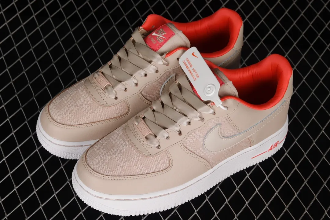 Nike Air Force 1 '07 Fossil Stone Laser Crimson Women's Sneakers Review | YtaYta