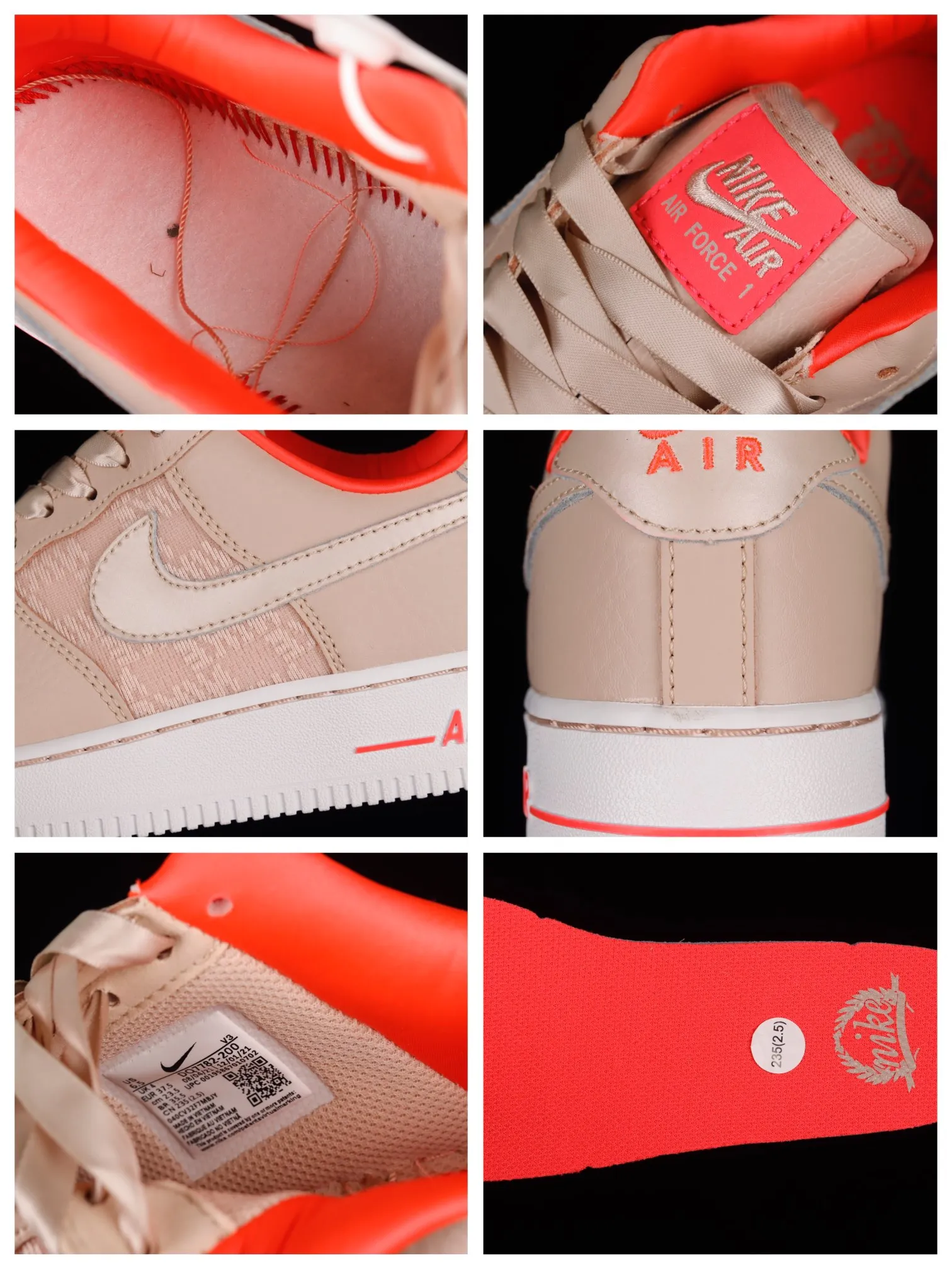 Nike Air Force 1 '07 Fossil Stone Laser Crimson Women's Sneakers Review | YtaYta