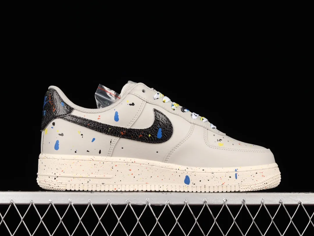 Nike Air Force 1 '07 LV8 Paint Splatter - Light Bone: Real vs. Replica | YtaYta