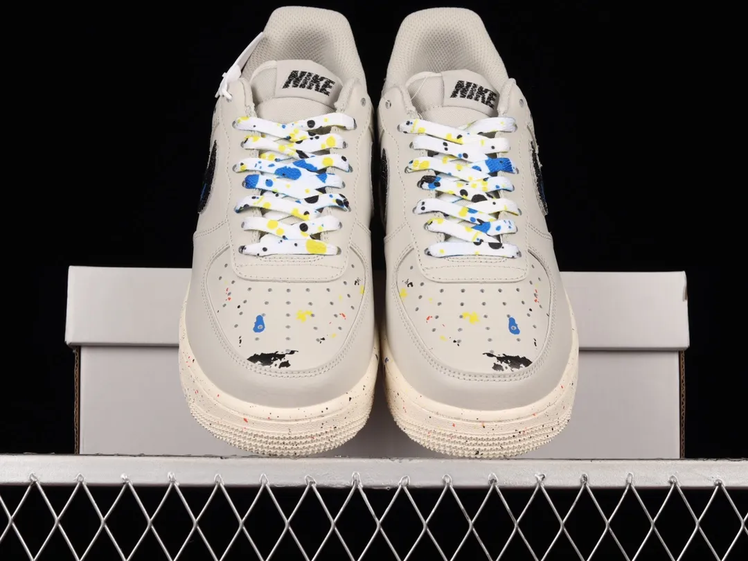 Nike Air Force 1 '07 LV8 Paint Splatter - Light Bone: Real vs. Replica | YtaYta