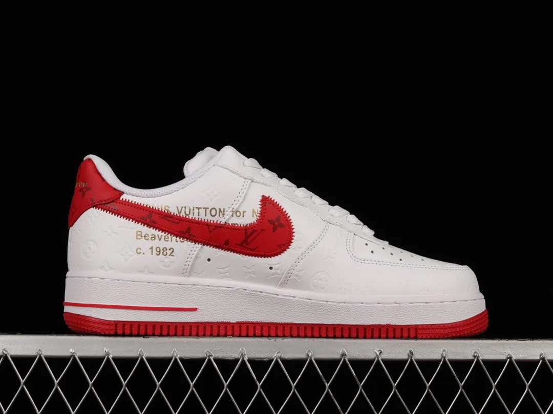 Louis Vuitton x Nike Air Force 1: Iconic Red & White Edition by Virgil Abloh | YtaYta