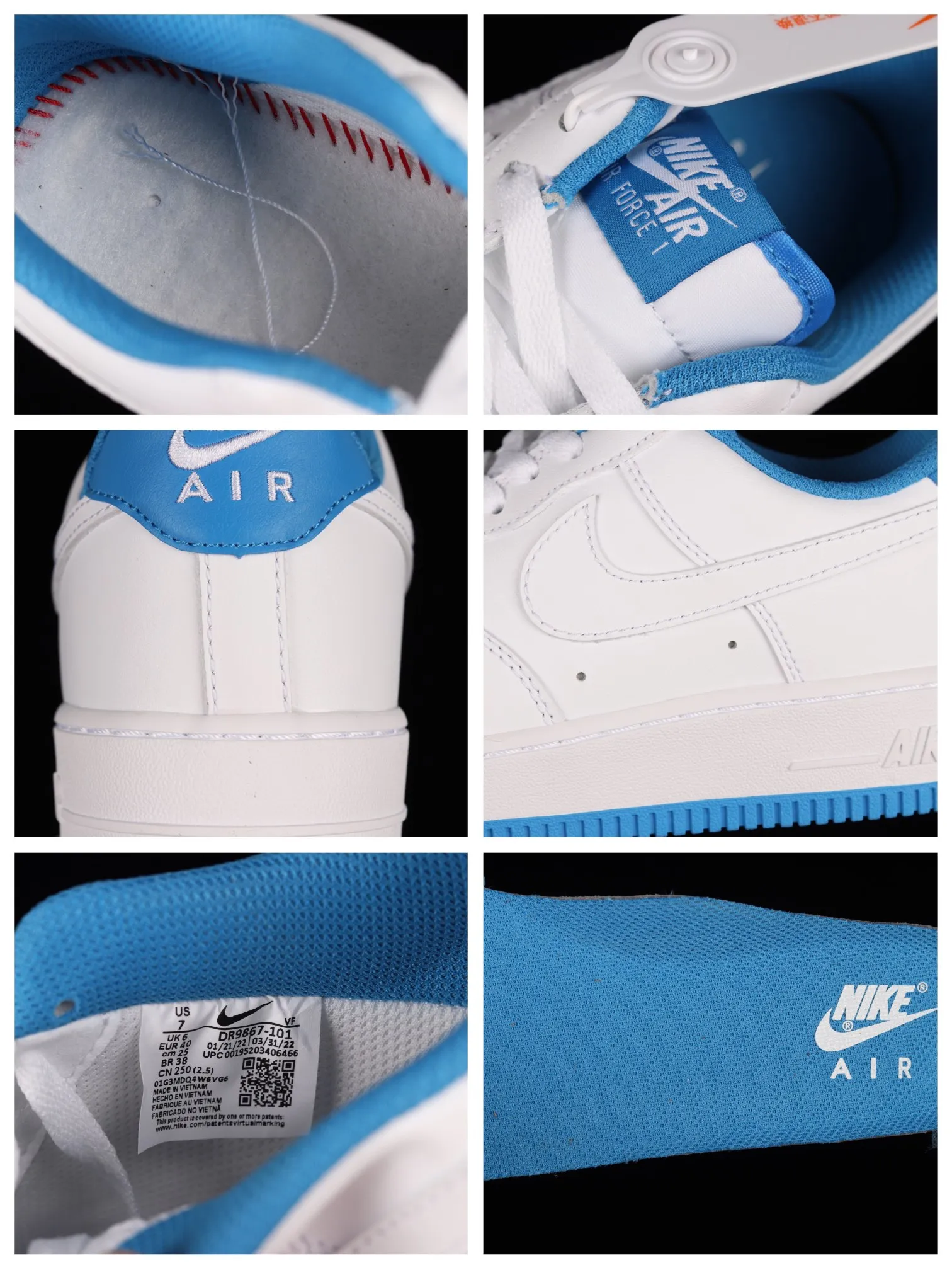 Nike Air Force 1 '07 White/Light Photo Blue - Authentic Review | YtaYta