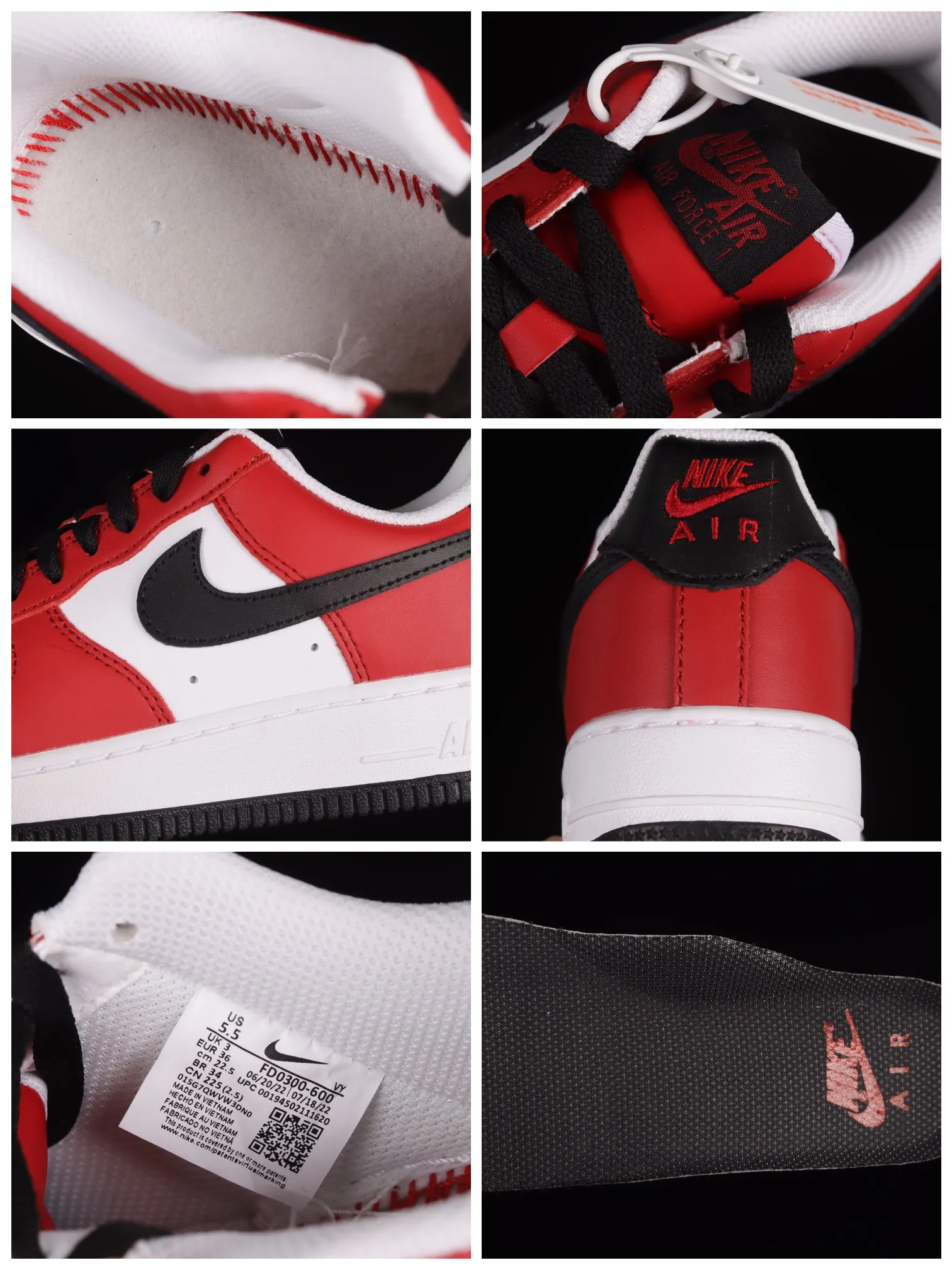 Nike Air Force 1 Low 'Chicago' Red Black White: Authenticity Guaranteed | YtaYta