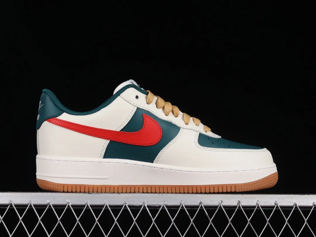 The Stylish Versatility of Nike Air Force 1 Low Id Nby White Green Red | YtaYta