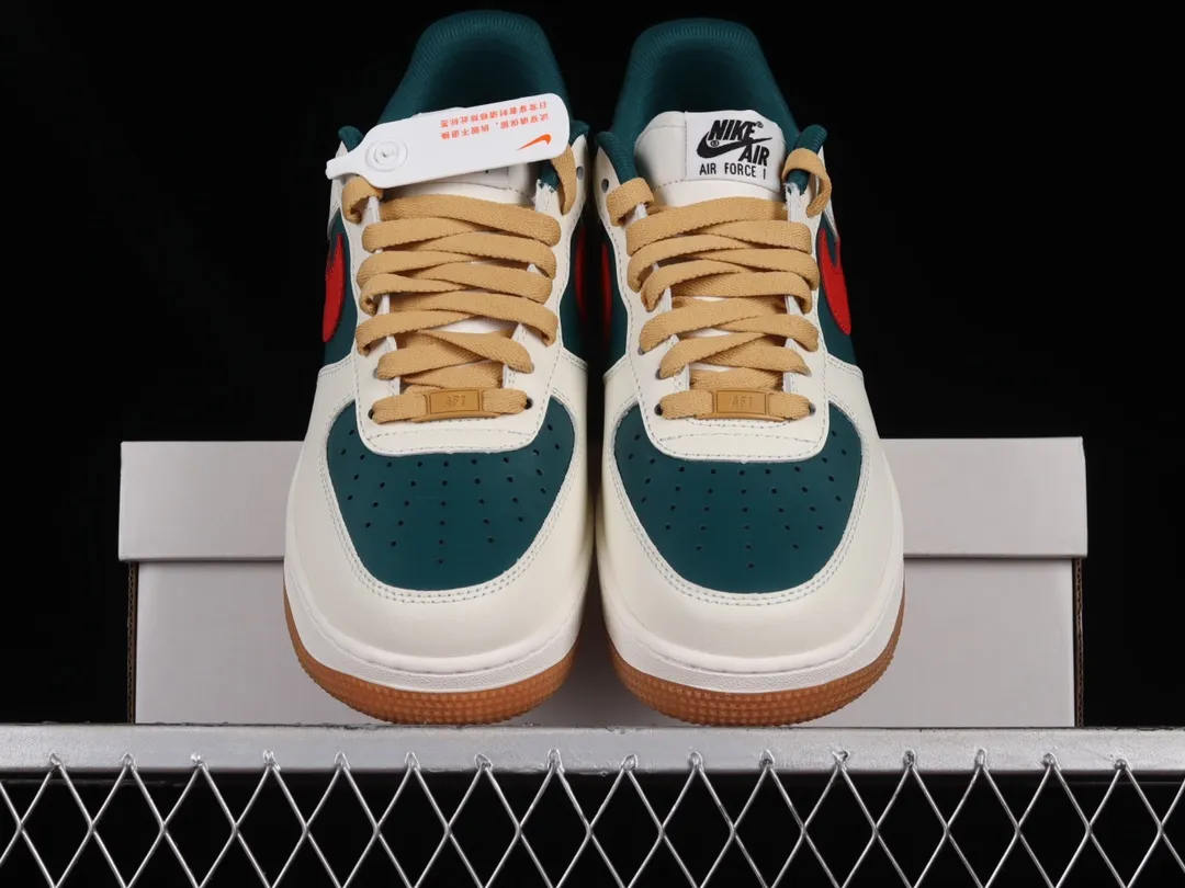 The Stylish Versatility of Nike Air Force 1 Low Id Nby White Green Red | YtaYta