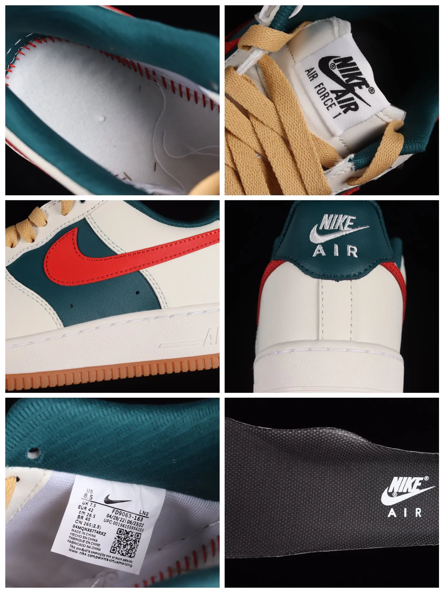 The Stylish Versatility of Nike Air Force 1 Low Id Nby White Green Red | YtaYta