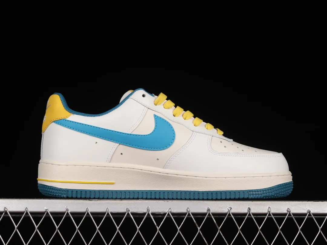 Nike Air Force 1 '07 White Aquarius Blue vs. Air Force 1 LV8 NBA 75th Anniversary Spurs - A Detailed Comparison | YtaYta