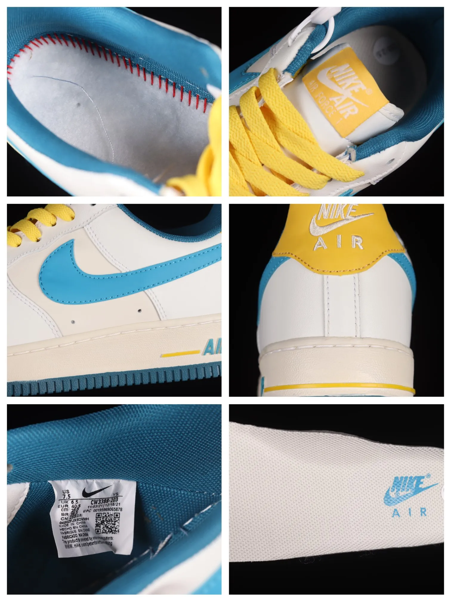 Nike Air Force 1 '07 White Aquarius Blue vs. Air Force 1 LV8 NBA 75th Anniversary Spurs - A Detailed Comparison | YtaYta