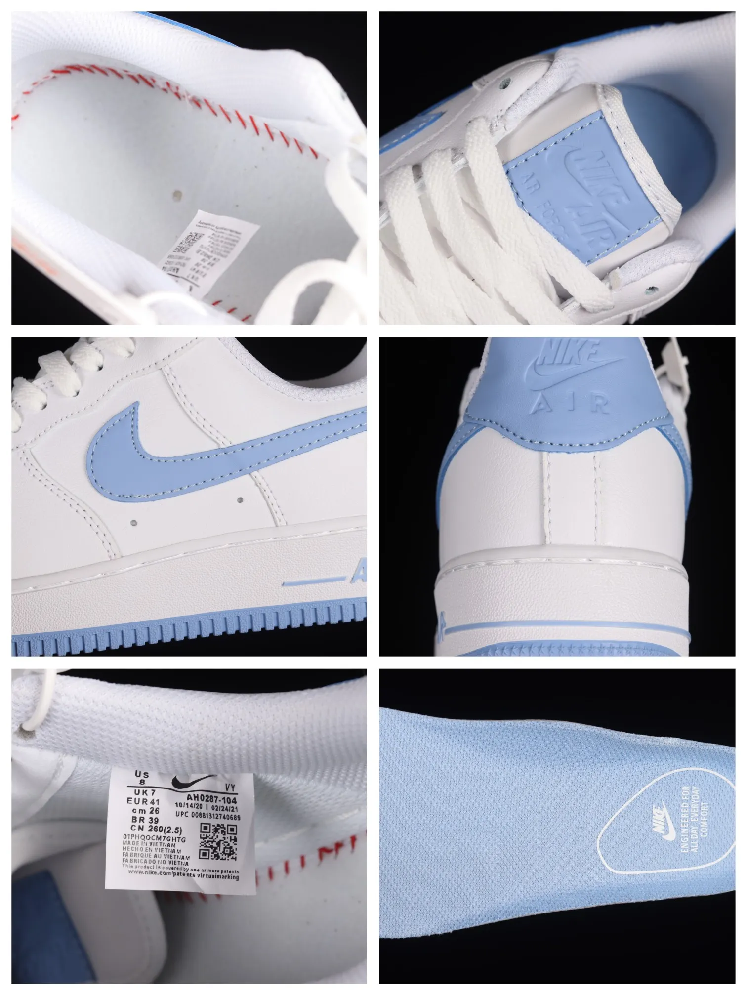 Nike Air Force 1 Low '07 Light Armory Blue vs. University Blue - Authentic vs. Replica | YtaYta