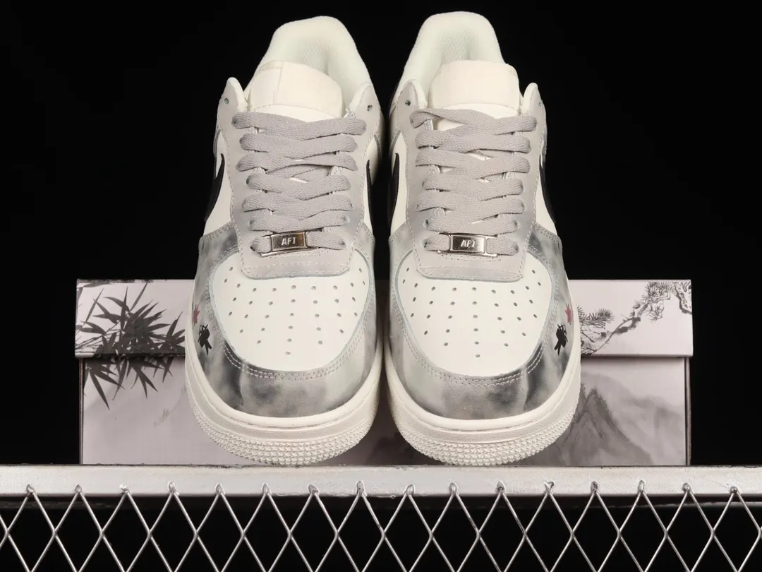 Nike Air Force 1 07 Low Landscape Ink Painting White Black Review | YtaYta