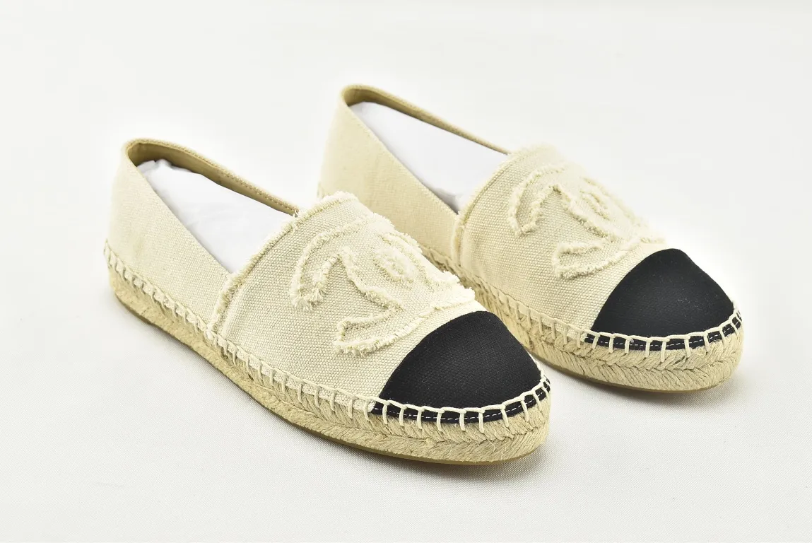 Chanel Beige & Black Linen Espadrilles: Authenticity and Style | YtaYta