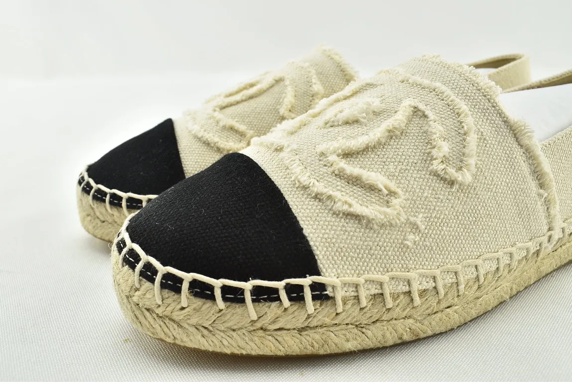 Chanel Beige & Black Linen Espadrilles: Authenticity and Style | YtaYta