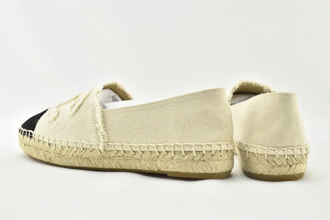 Chanel Beige & Black Linen Espadrilles: Authenticity and Style | YtaYta