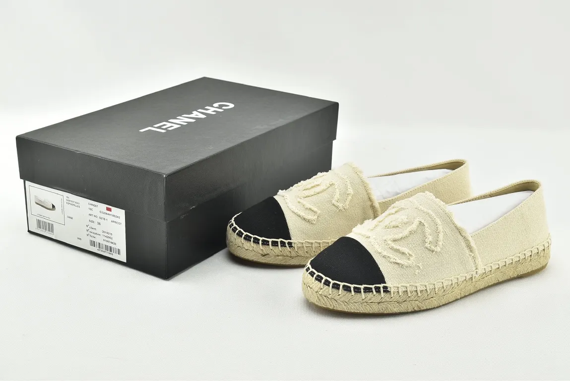 Chanel Beige & Black Linen Espadrilles: Authenticity and Style | YtaYta