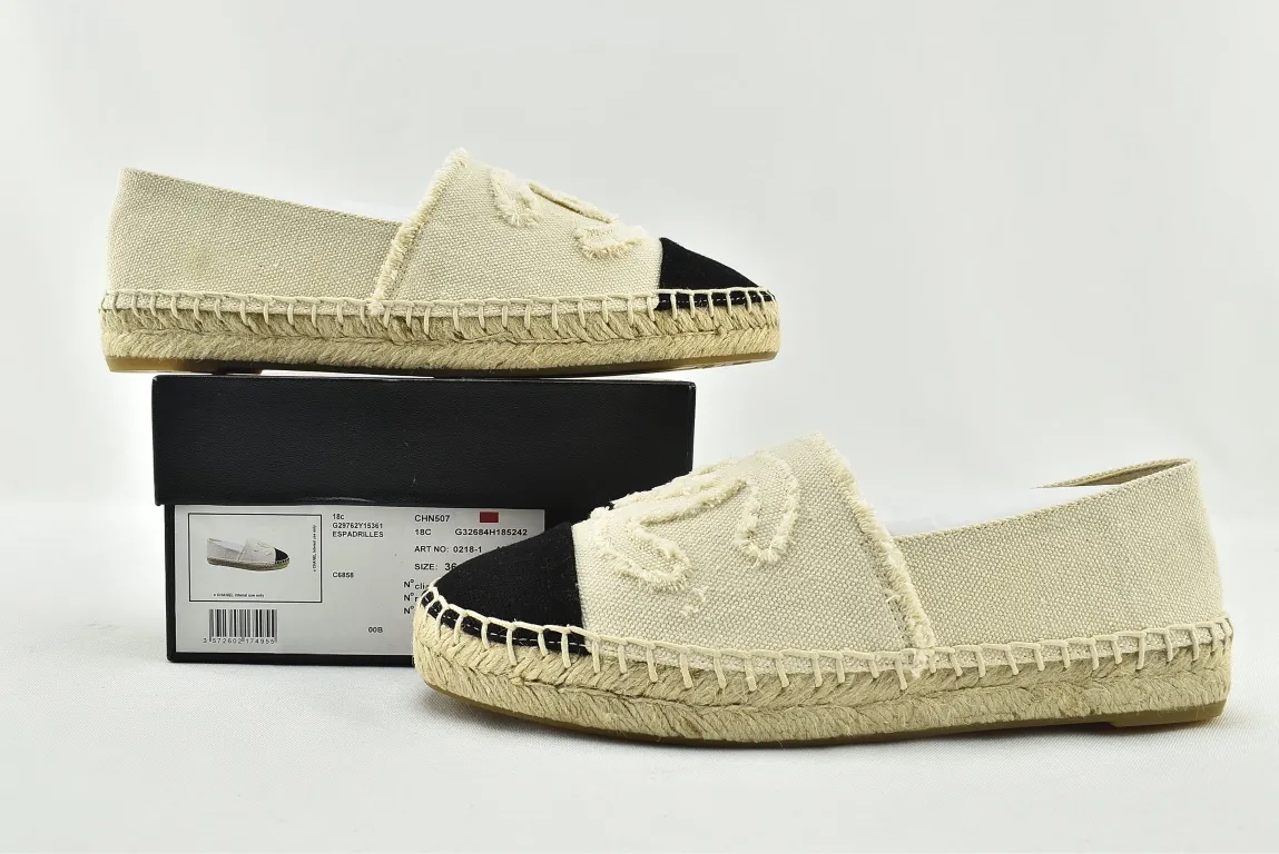 Chanel Beige & Black Linen Espadrilles: Authenticity and Style | YtaYta