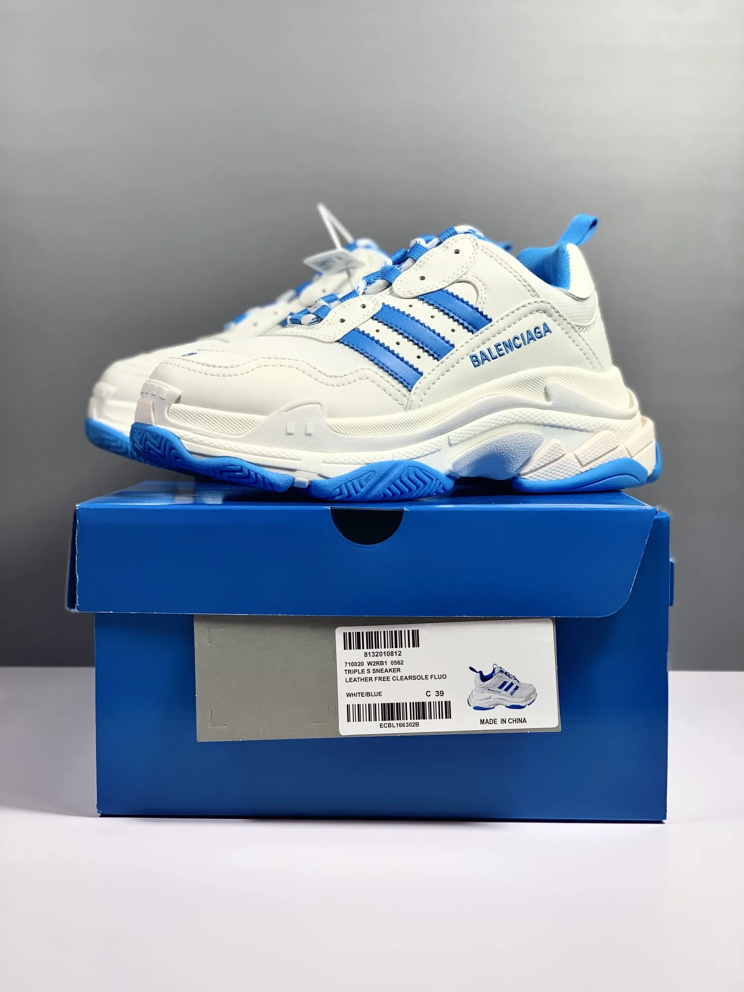 Balenciaga x Adidas Wmns Triple S Sneaker 'White Blue' | Women's Size 36 | YtaYta