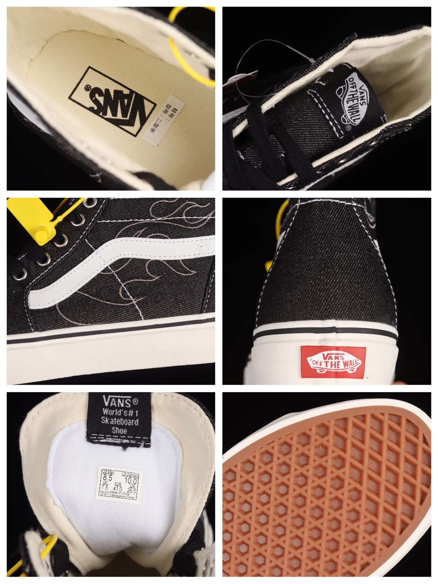 Vans SK8-Hi Tapered Denim Embroidery Black-White Review: Style and Performance | YtaYta