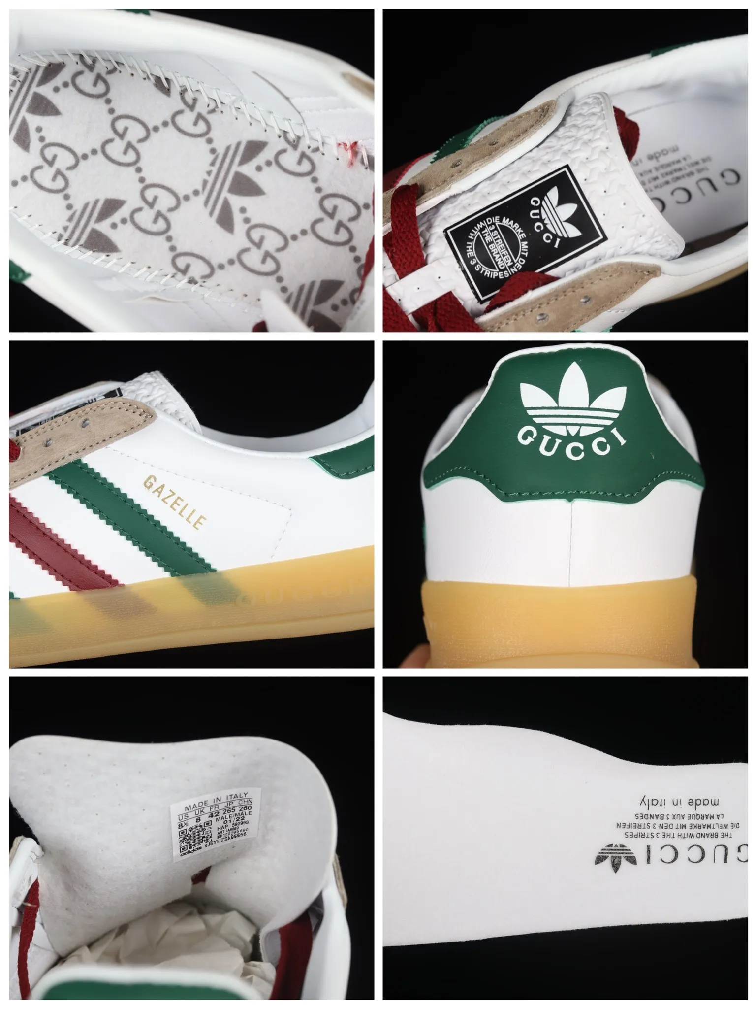 Gucci X Adidas Gazelle 'White Green Red' Review | YtaYta